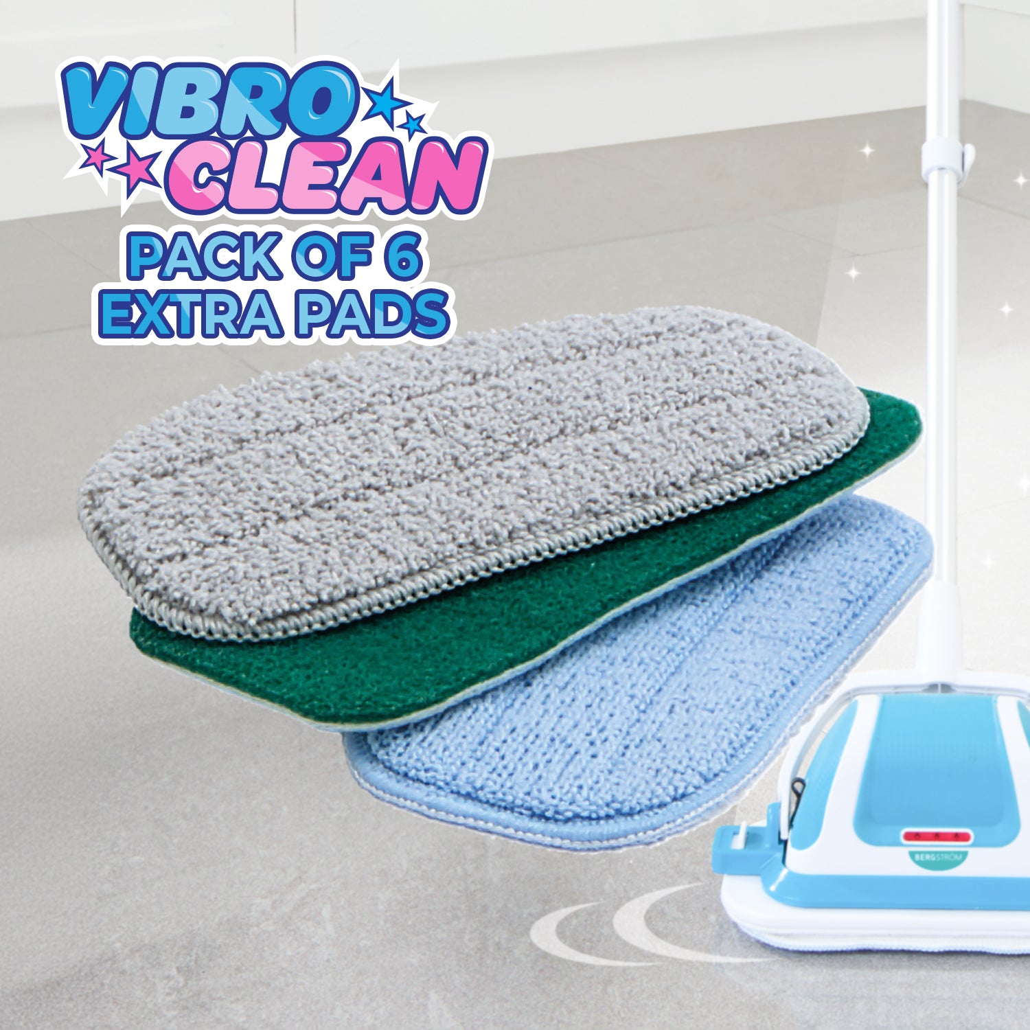 Vibro Clean - Pack of 6 Extra Pads