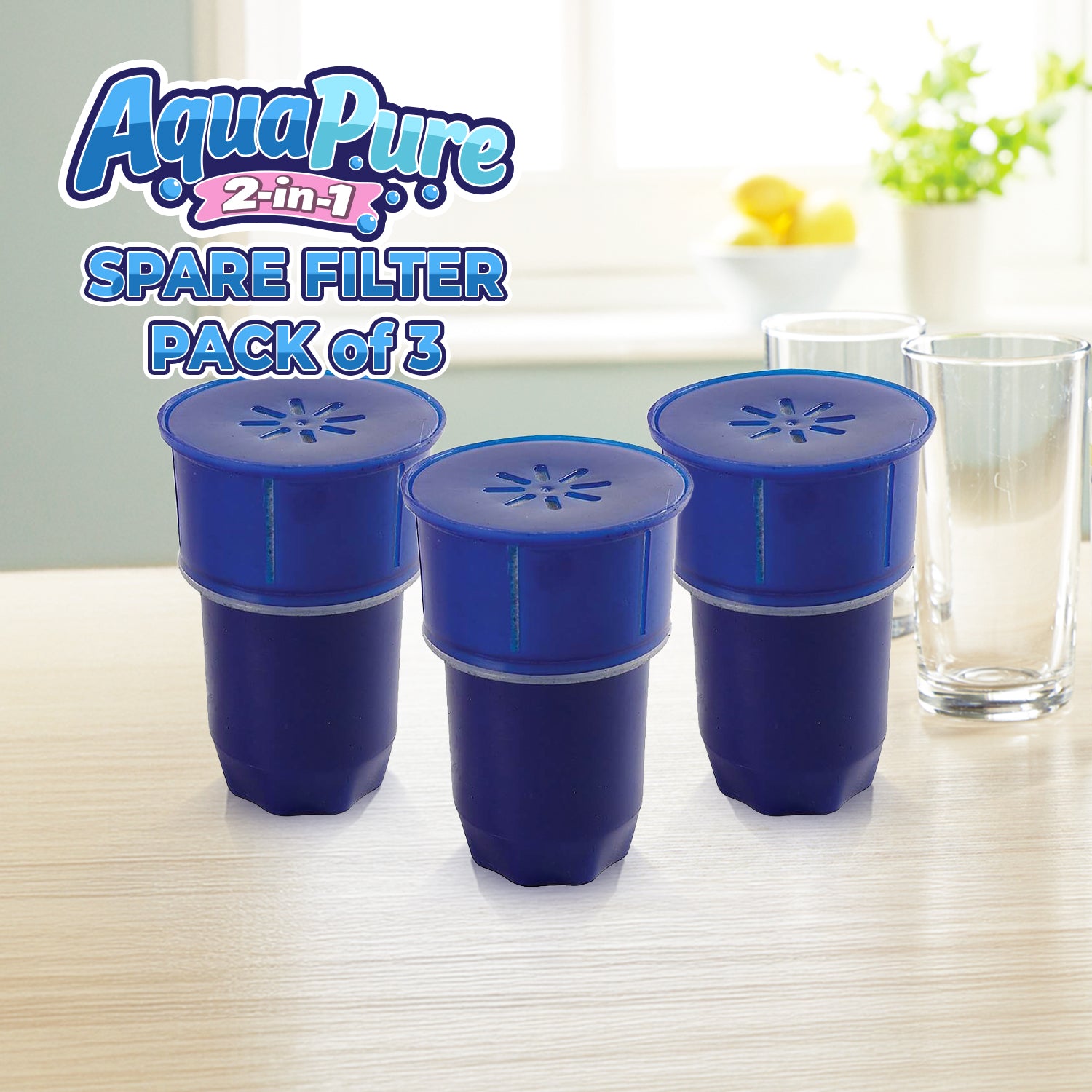 AquaPure 2-in-1 SPARE FILTER PACK OF 3